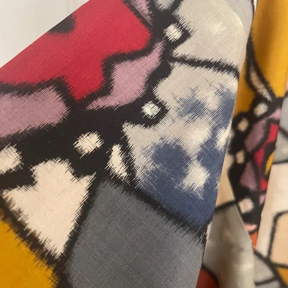 Colorful Abstract Pattern Kimono Robe - Picture 5 of 5